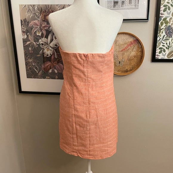 Revolve Line & Dot Zoe Strapless Dress in Orange - Picture 10 of 15